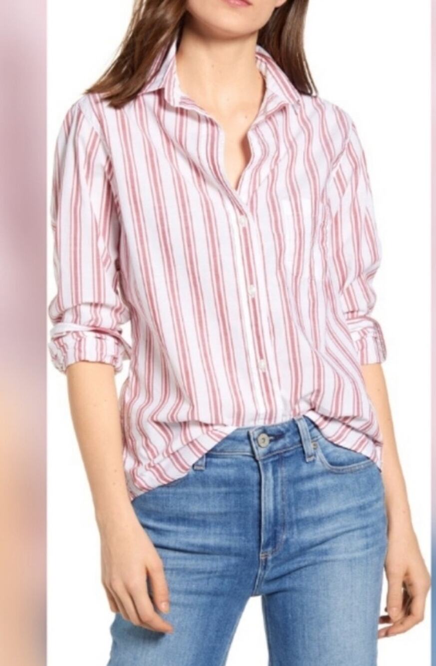 Grayson The Hero Striped Button Down Shirt Sz S